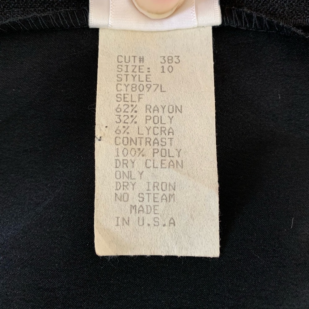 Vintage Tadashi Shoji Black Tuxedo Evening Gown - Picture 9 of 10